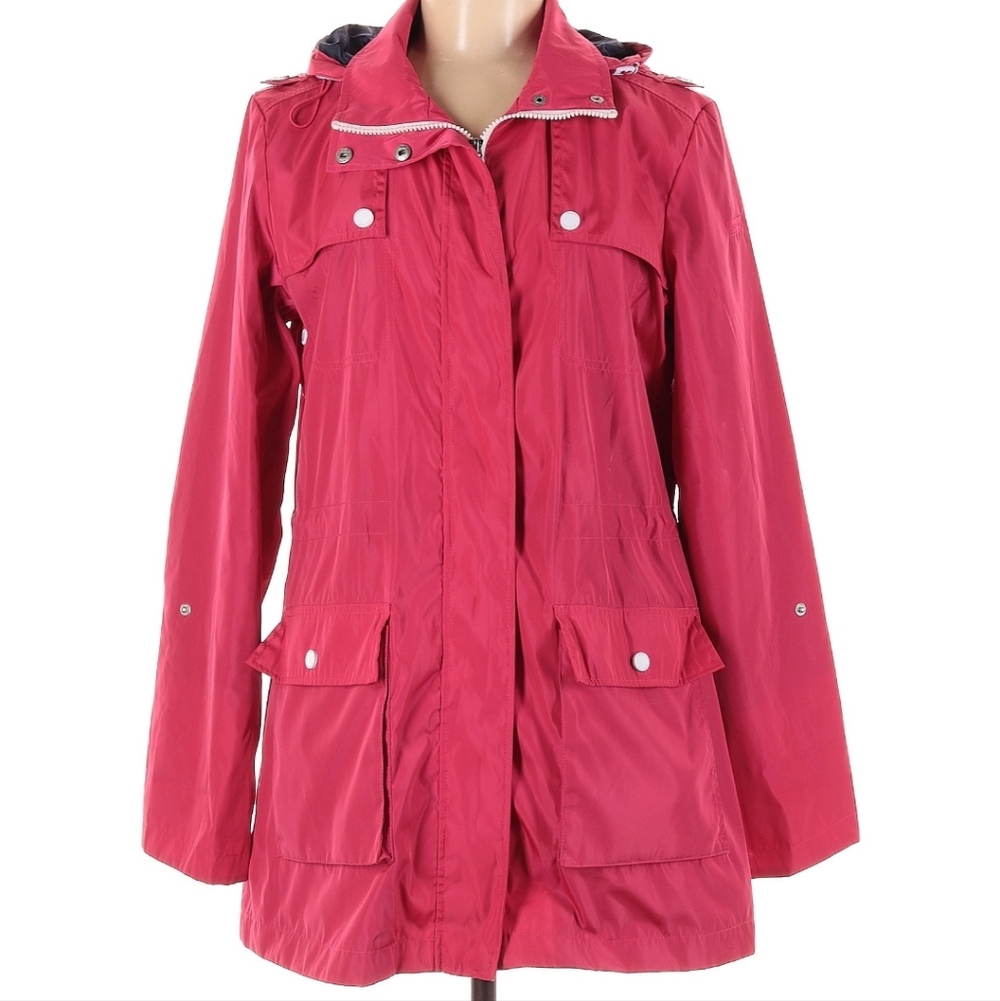 Tommy Hilfiger Women's Fuchsia Rain Utility Jacket